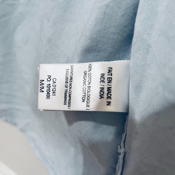 Twik Exclusive 100% Cotton Button Down Shirt, Light Blue/Floral, US M - Picture 6 of 7